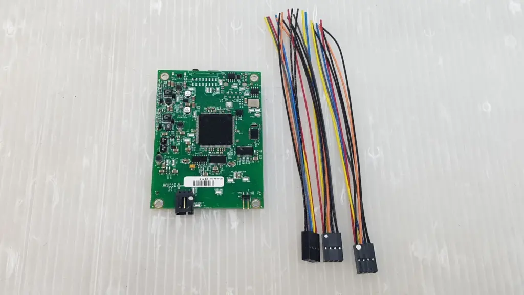 Amptek DP5 digital pulse processor board DP5-901 with three multi-colour lead sets