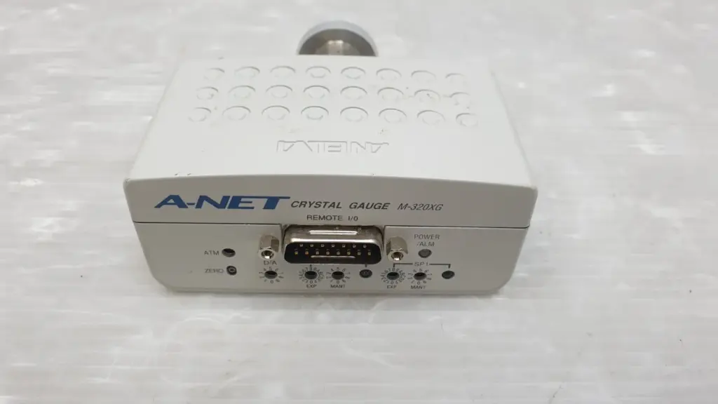 Canon Anelva M-320XG A-NET crystal gauge with remote I/O connector and set point switches