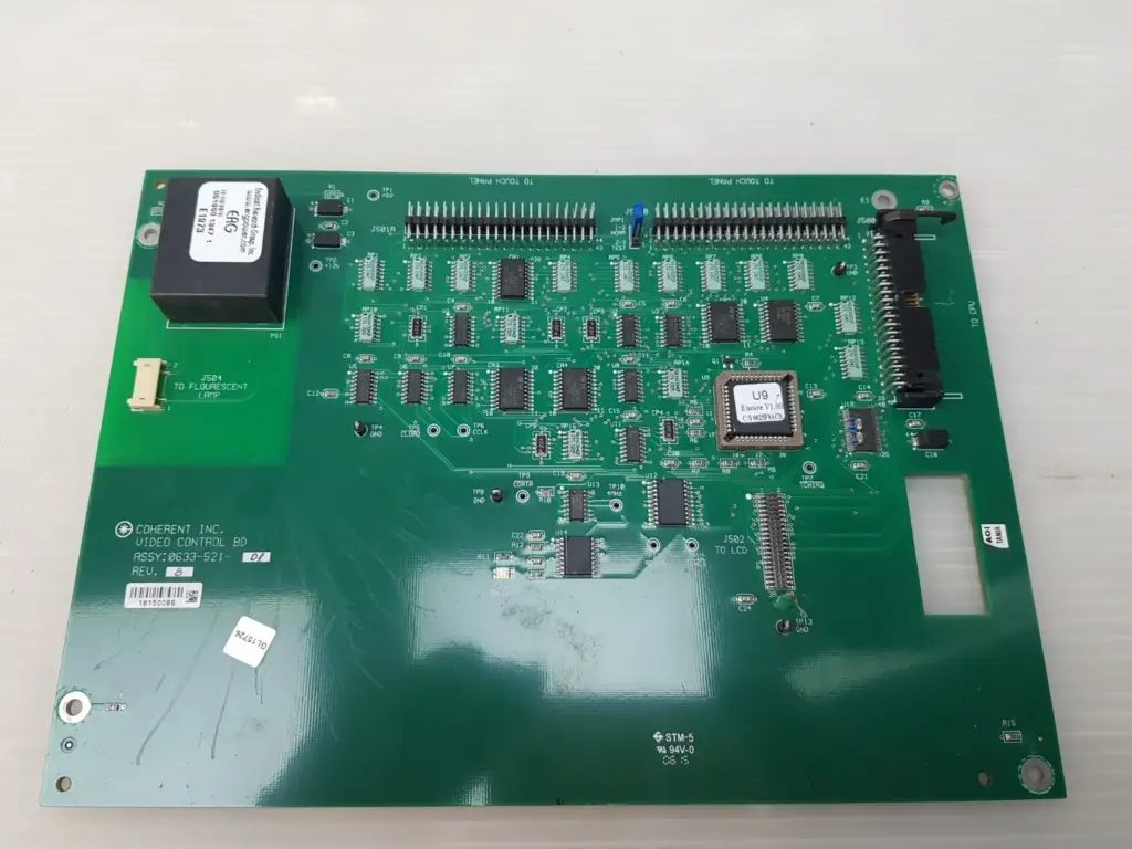 Coherent Inc. Video Control Board 0633-521-01 Rev B, component side