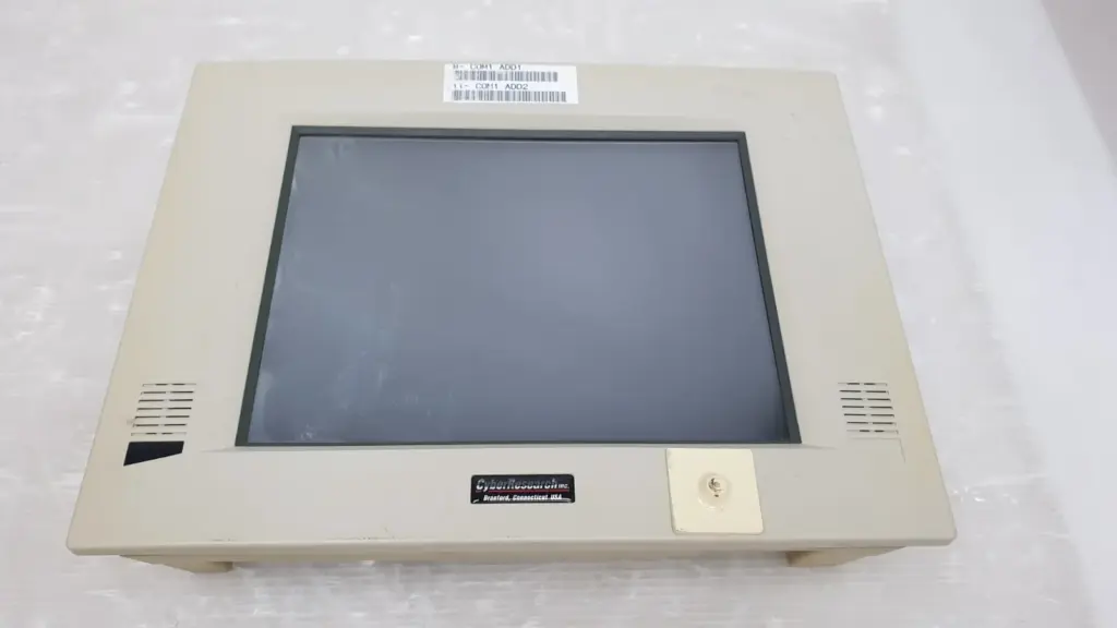 CyberResearch STC 12-T panel PC front view with display and CyberResearch badge