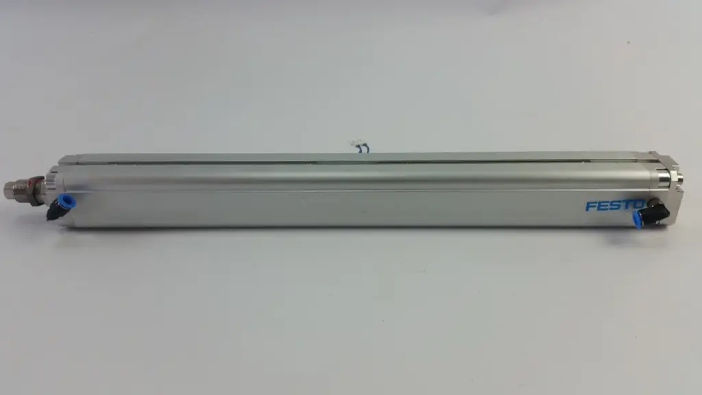 Festo ADVU-25-350-PA compact cylinder, 350 mm stroke, with push-in fittings