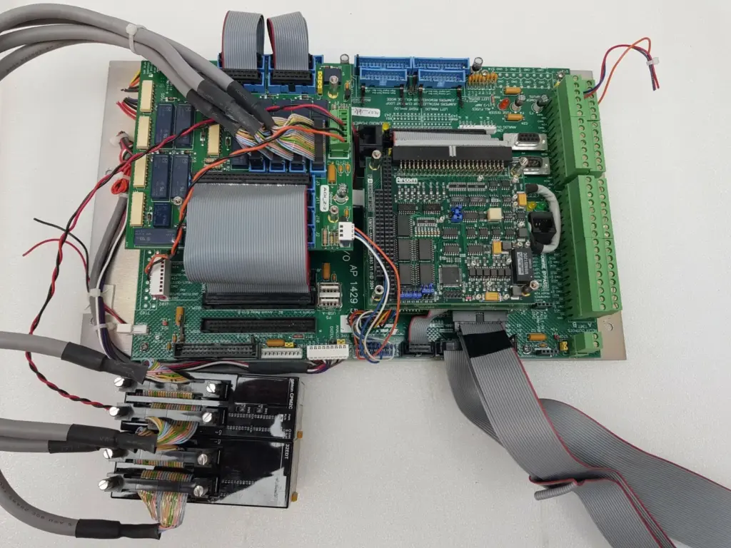 Gasguard AP10 System I/O AP14295 assembly with Arcom module and Omron CPM2C PLC with cables attached