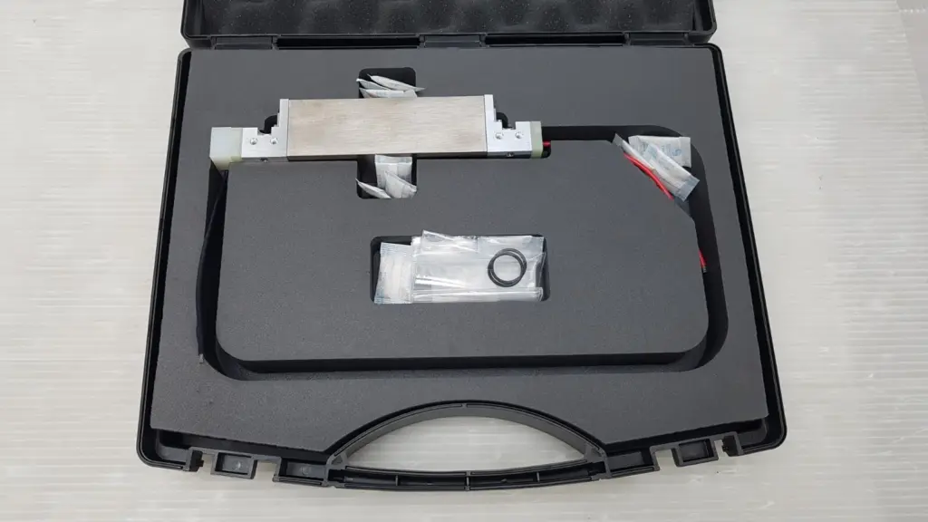 Lumenis 0638-614-01-F long install rod assembly in open hard case with O-ring bag