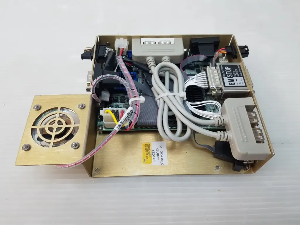 Lumenis SA-10054380_C GUIPC embedded computer in open metal chassis with fan and cabling