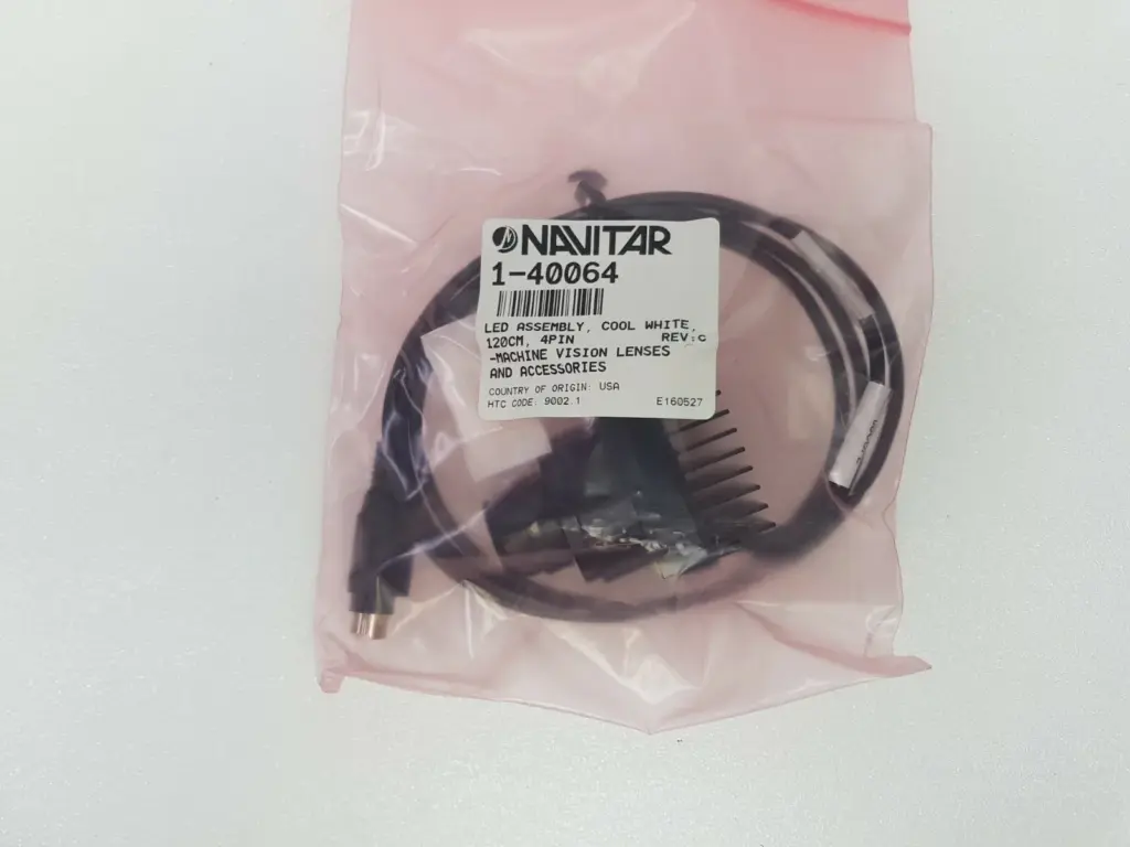 Navitar 1-40064 cool white LED assembly with 120 cm cable in its labelled Navitar bag