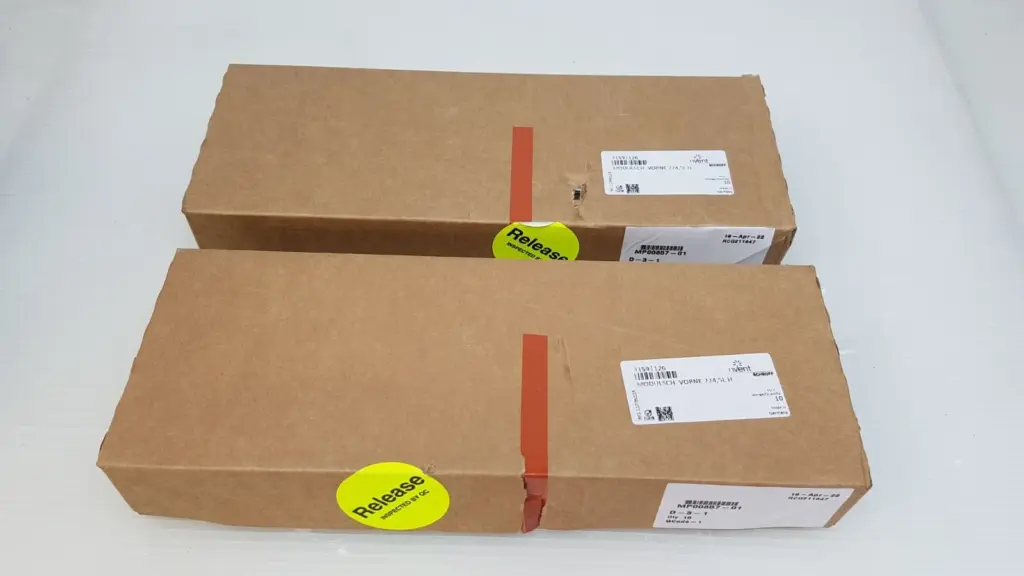 Two original nVent Schroff boxes of 31591126 front module rails
