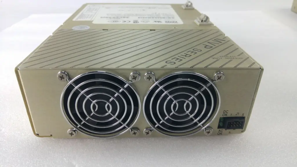 Astec MVP Series MP8 power supply, fan end with two fans, DC OK / AC OK LEDs and J1 connector
