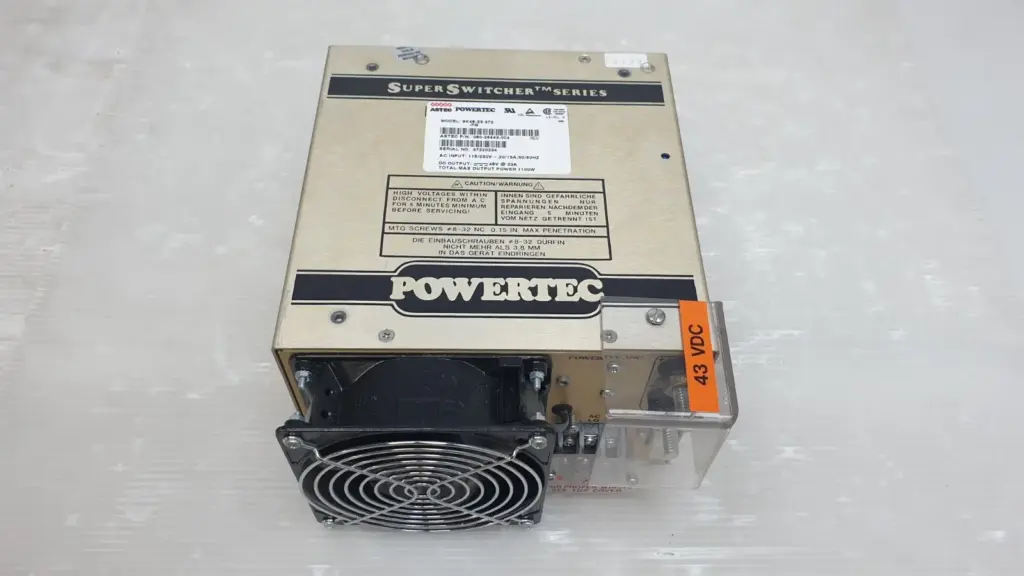 Astec Powertec Super Switcher 9K48-23-372-FG 48V 1100W power supply with fan and output cover