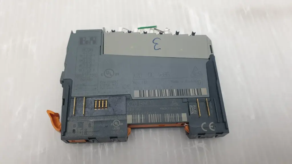 B&R X20 DC 4395 Rev. H0 counter module on X20 BM 11 bus module with terminal block