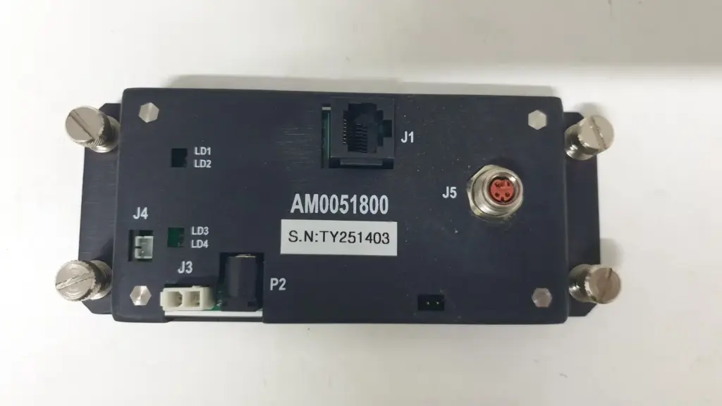 AM0051800 interface module, black enclosure with J1, J5, P2 connectors, S.N TY251403