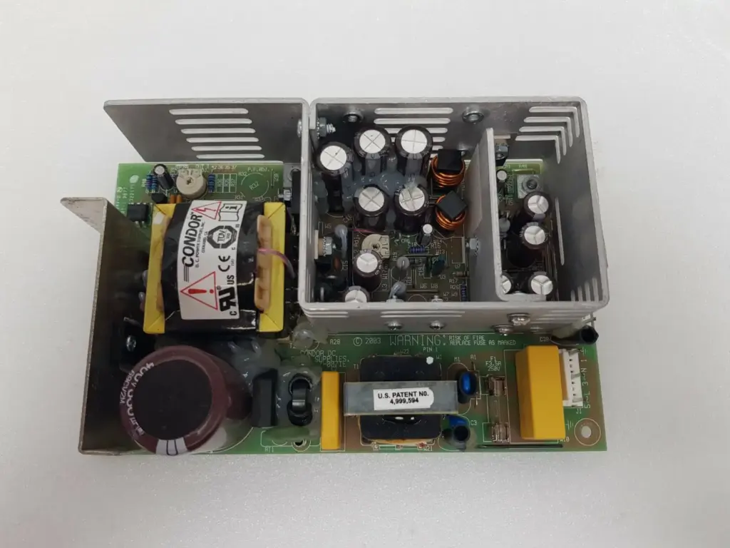Condor GPM80AG open-frame quad output power supply board with aluminum heat sinks