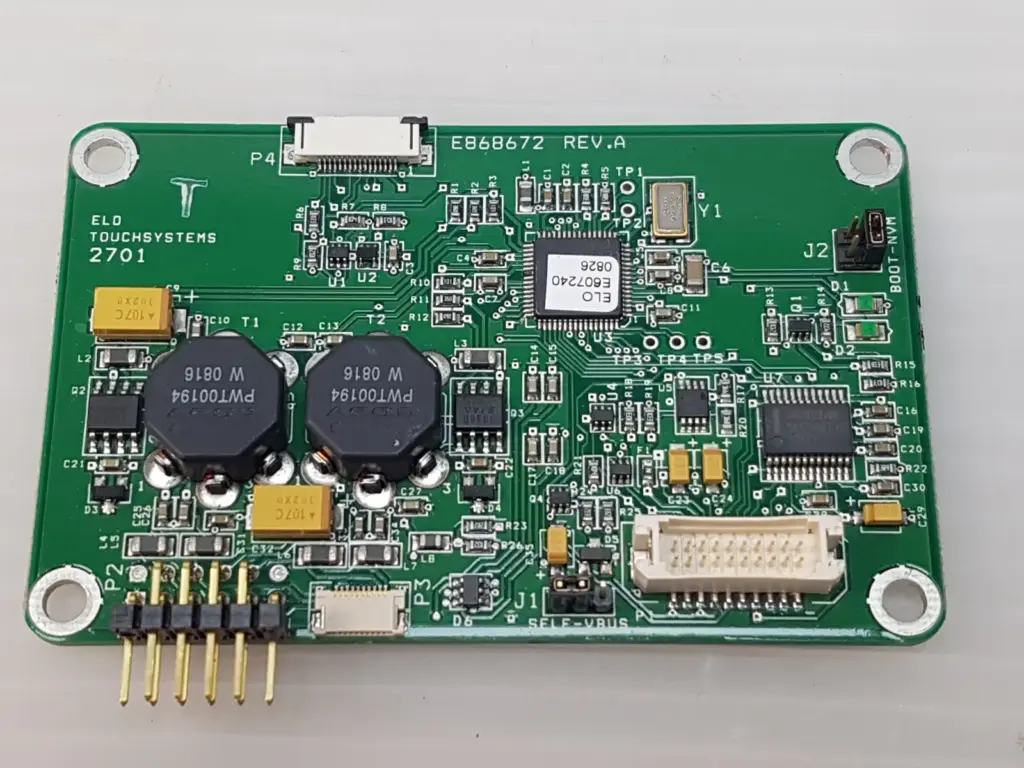 Elo Touchsystems 2701 touch controller board, PCB E868672 Rev A, component side