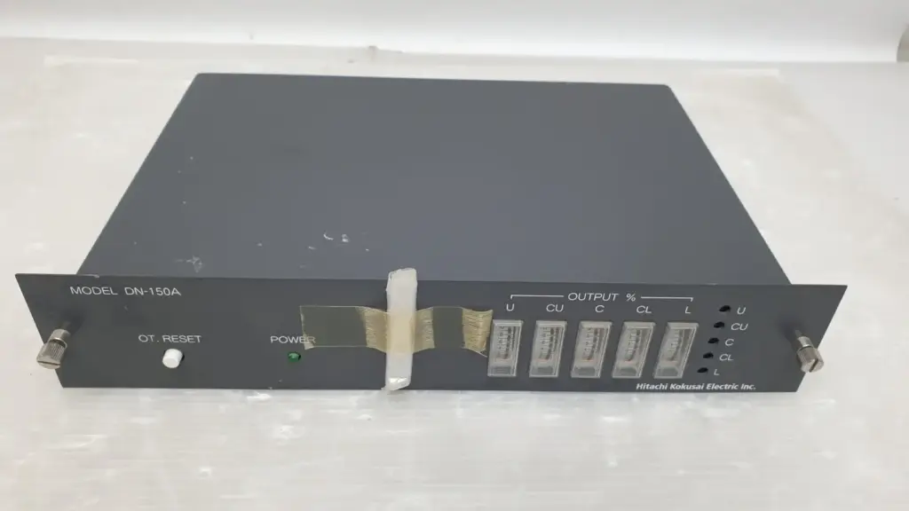 Hitachi Kokusai Electric DN-150A unit, front panel with OUTPUT % meters U, CU, C, CL, L