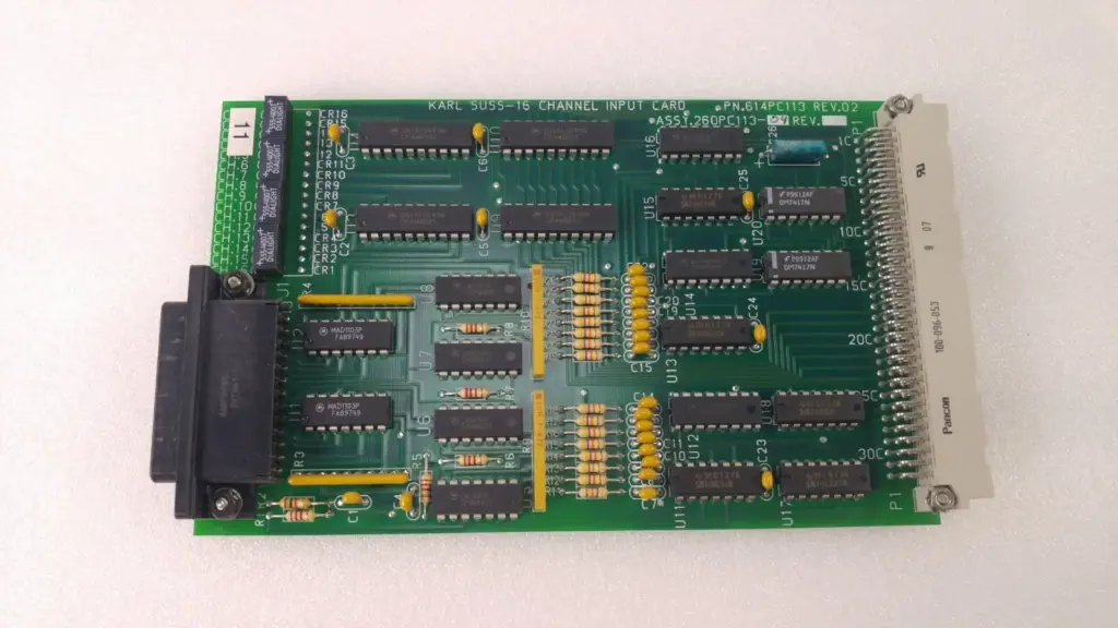 Karl Suss 16 channel input card 614PC113 Rev.02, ASSY 260PC113-04, with D-sub and Pancon connector