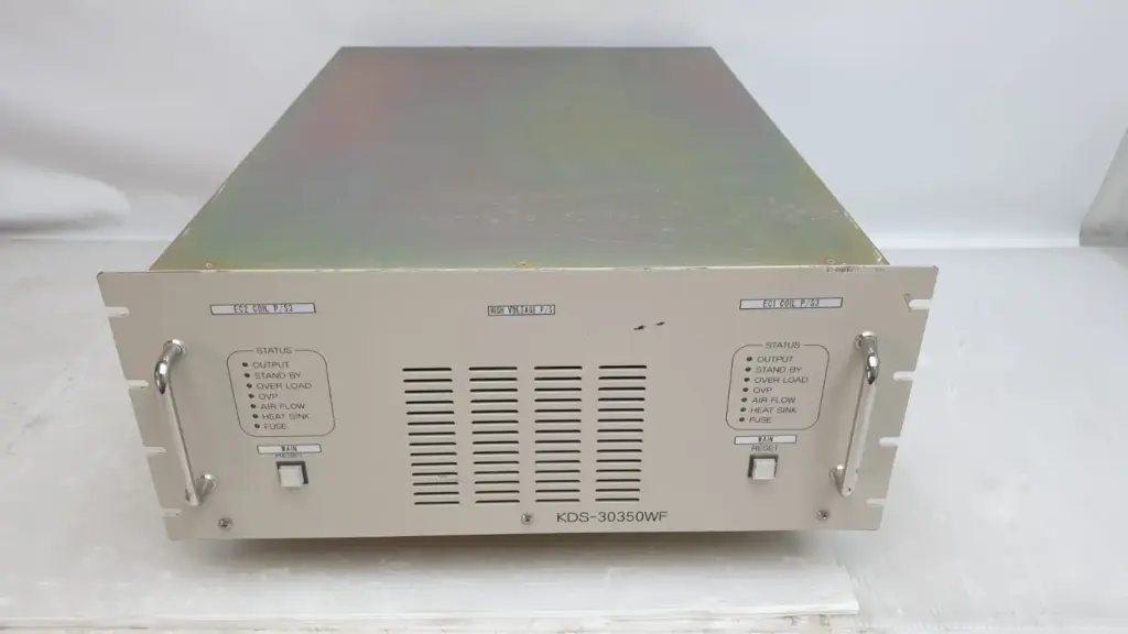 Kyoto Denkiki KDS-30350WF power supply, front panel with EC1 and EC2 coil P/S status LEDs