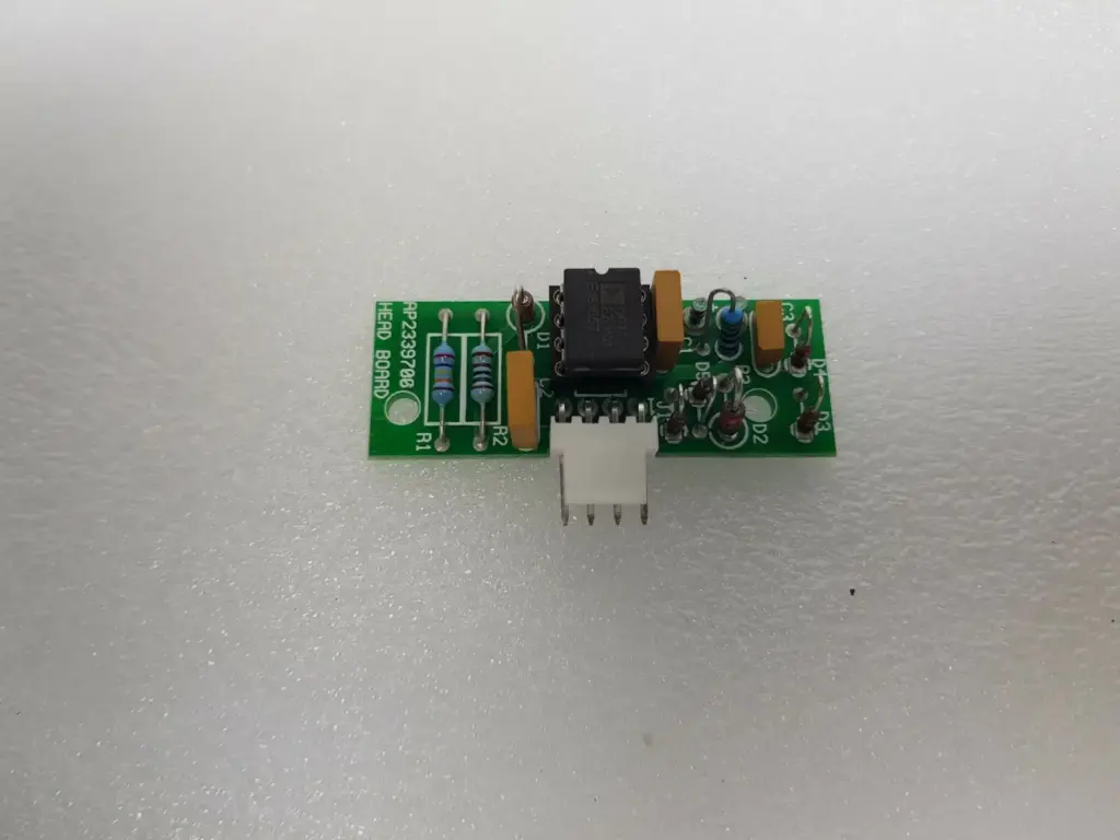 AP2339706 head board PCB with OP77 op-amp in socket and 4-pin J1 header