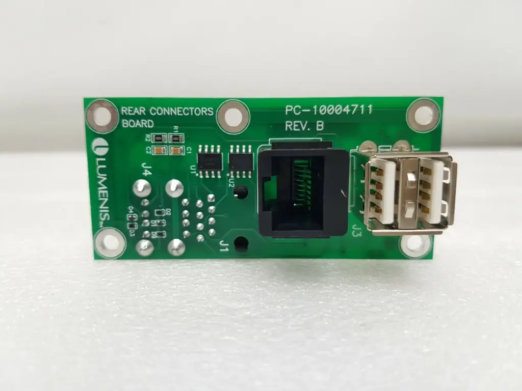Lumenis Rear Connectors Board PC-10004711 Rev. B with modular jack and dual USB-A port