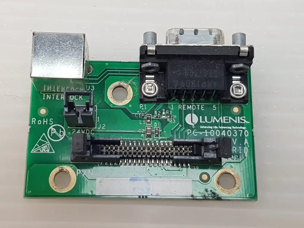 Lumenis PC-10040370 Rev. A SDRID board with REMOTE D-sub, INTERLOCK socket and 40-pin connector