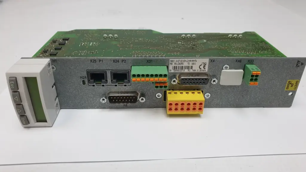 Rexroth CSB02.1A-ET-EC-EM-L3-NN-NN-FW IndraDrive control section front with control panel and D-sub connectors