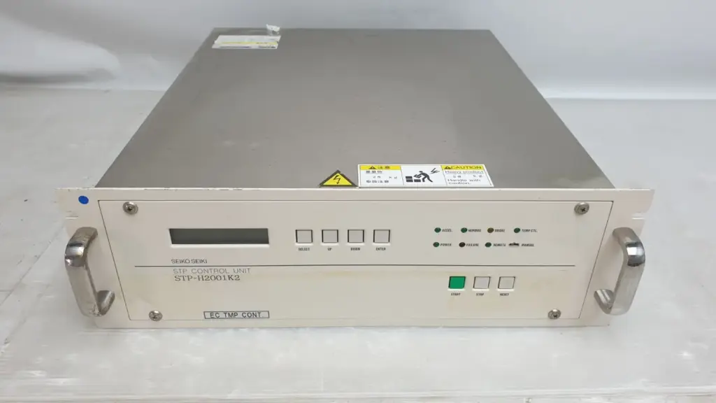 Seiko Seiki STP control unit STP-H2001K2, front panel with LCD, keys and handles
