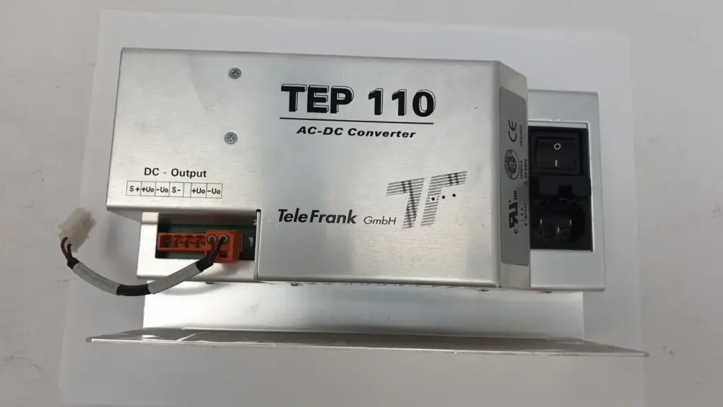 TeleFrank TEP 110 AC-DC converter with DC output terminals and IEC inlet with switch