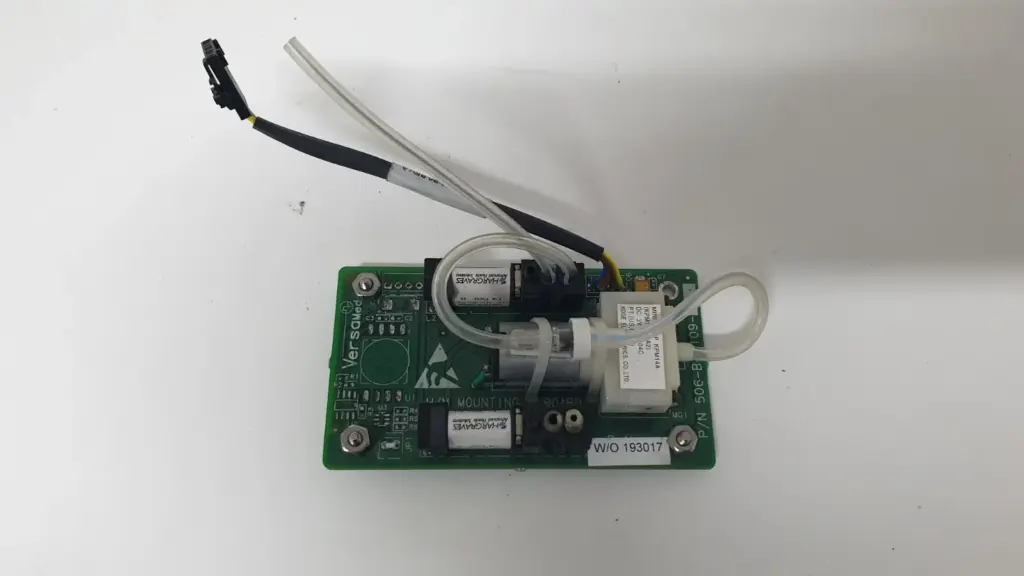 VersaMed H/M Mounting Board P/N 506-B-0109 with Hargraves components, KOGE mini pump and harness